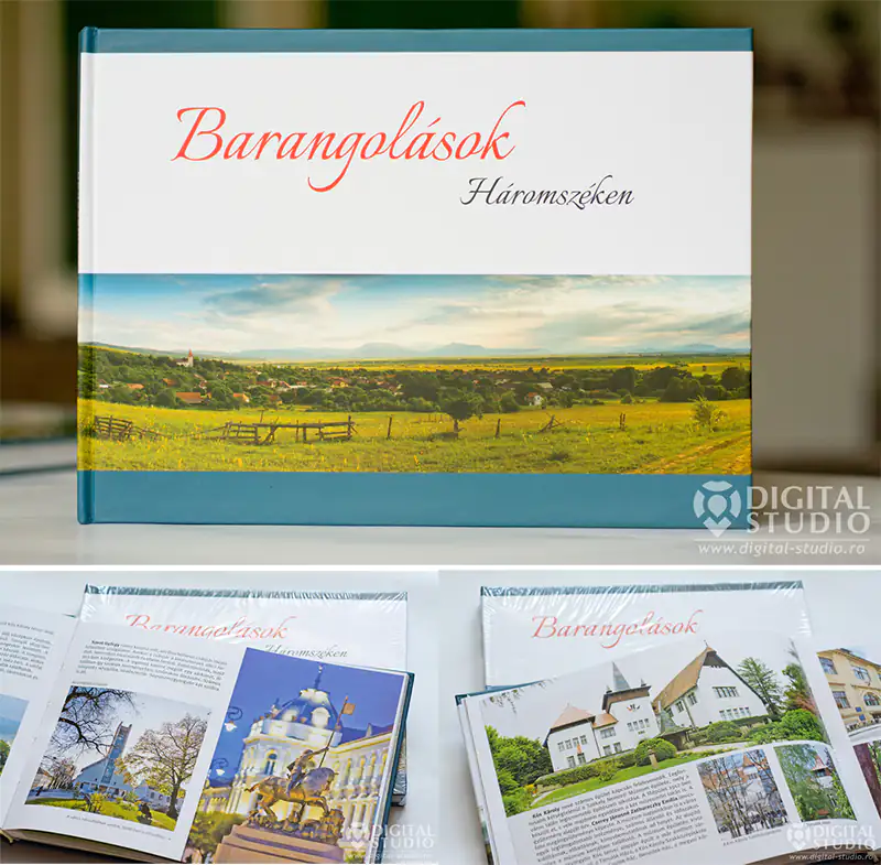 Design grafic și layout pentru albumul foto și ghidul turistic Barangolások Háromszéken.