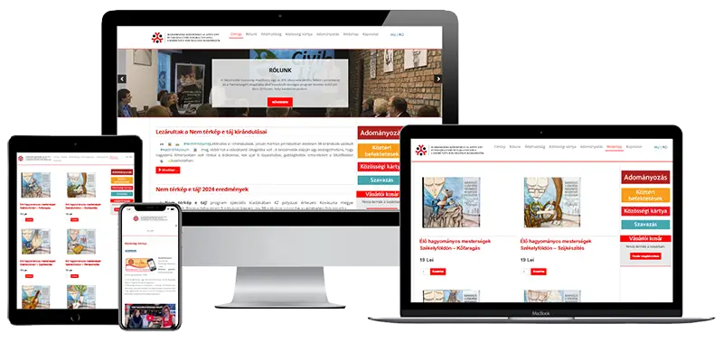 Site web cu e-commerce integrat pentru Fundația Comunitară Covasna.